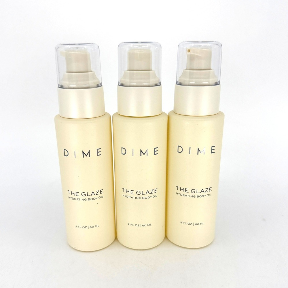 3 Pack DIME Beauty The Glaze Hydrating Body Oil 2 oz 60mL Discontinued Size